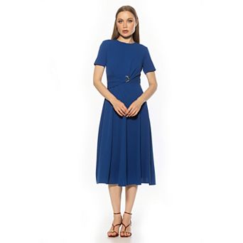 Women's ALEXIA ADMOR Crewneck Fit & Flare Dress