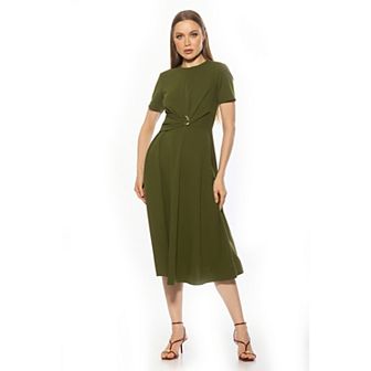 Women's ALEXIA ADMOR Crewneck Fit & Flare Dress