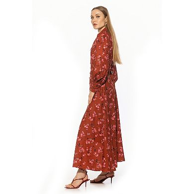 Women's ALEXIA ADMOR Blouson Sleeve Collared Button Down Dress