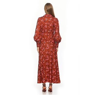 Women's ALEXIA ADMOR Blouson Sleeve Collared Button Down Dress
