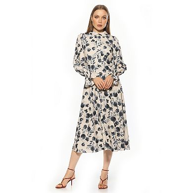Women's ALEXIA ADMOR Collared Fit & Flare Midi Dress