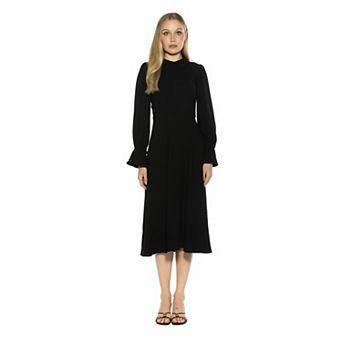 Women's ALEXIA ADMOR Collared Fit & Flare Midi Dress