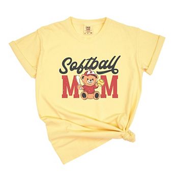 Simply Sage Market Softball Mom Teddy Bear Garment Dyed Tee