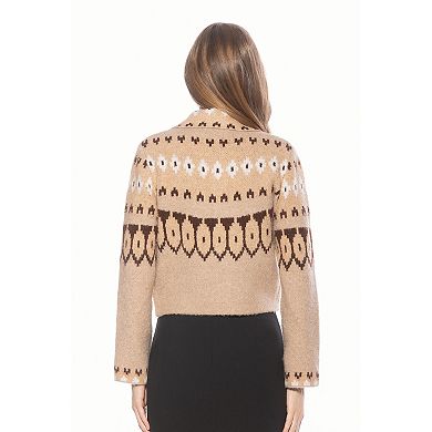 Women's ALEXIA ADMOR Knit Collared Long Sleeve Cardigan