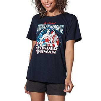 Juniors' DC Comics Wonder Woman American Heroine Loose Fit Graphic Tee