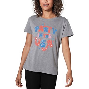 Juniors' Party In The USA Loose Fit Graphic Tee