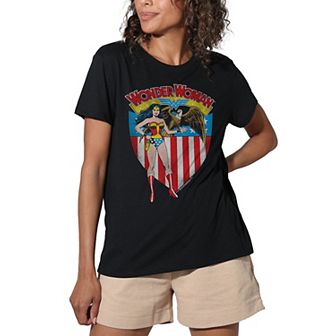 Juniors' DC Comics Wonder Woman Strong USA Loose Fit Graphic Tee
