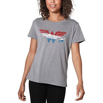 Juniors' DC Comics Wonder Woman 4th of July Loose Fit Graphic Tee