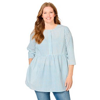 Woman Within Plus Size Empire Waist Blouse