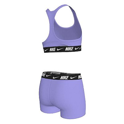 Girls 6-20 Nike Logo Tape 2-Piece Racerback Bikini & Shorts Swim Set