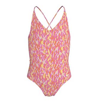 Girls 6-20 Nike Running Wild Lace-Up One-Piece Swimsuit