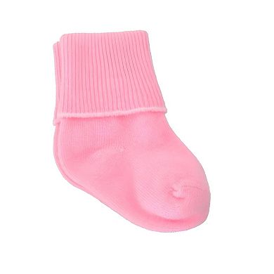 Infant Booties - Turn Cuff Combed Cotton (3 Pair Pack)