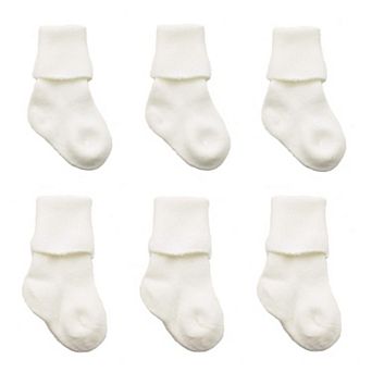 Infant Soft Combed Cotton Socks, Perfect 6 Pair Pack Booties