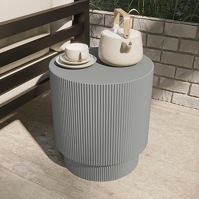 LeisureMod Eden Modern Side End Table for Indoor and Outdoor Living Room Bedroom and Patio