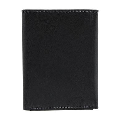 Steve Madden Men's Antiqued Leather Trifold Wallet