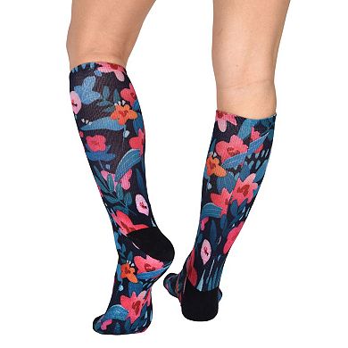 Flower Patch Pattern CoolMax Socks Knee High Socks