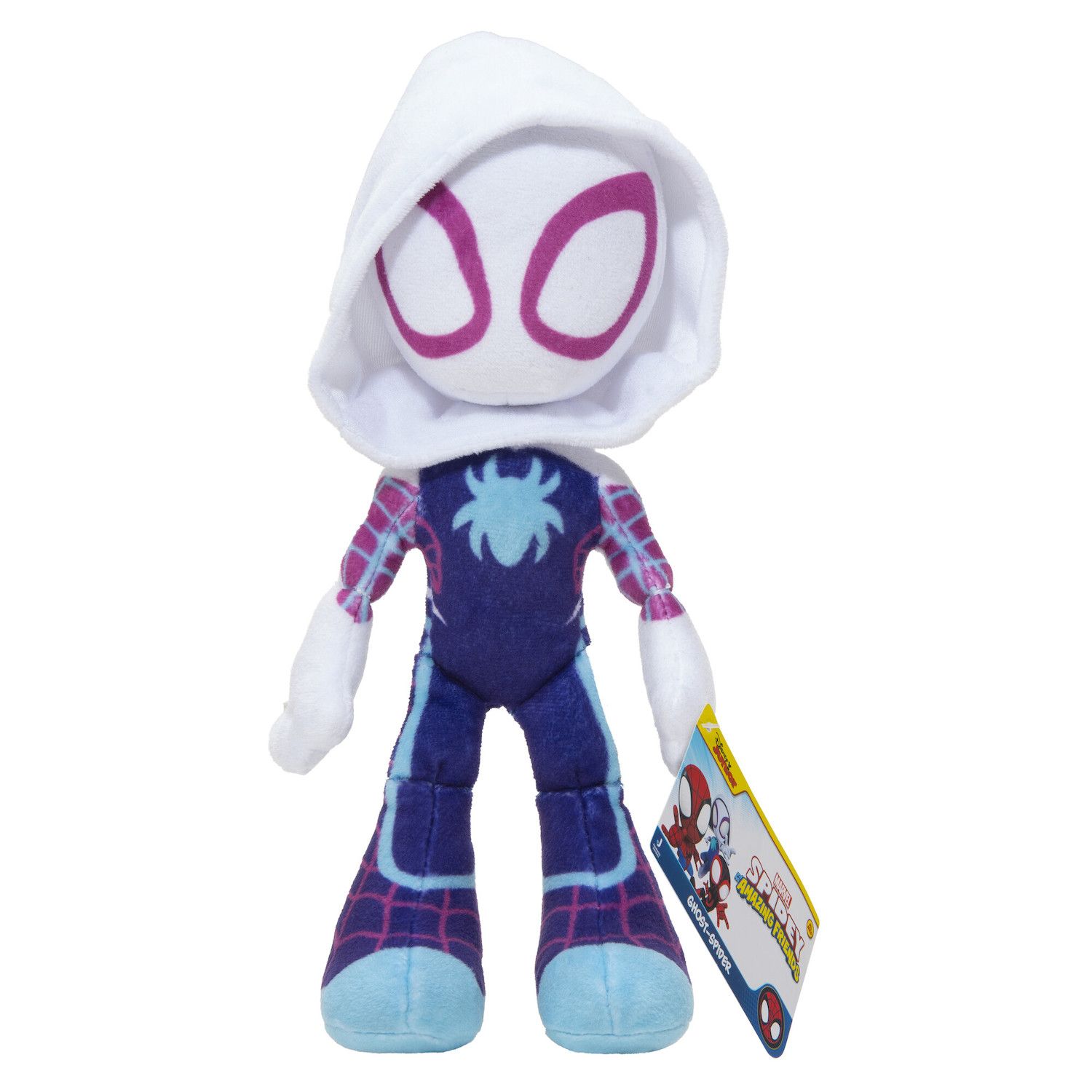 Детская мягкая игрушка Marvel Spidey & Friends 12-inch Ghost Spider Soft Plush Toy — фото 1