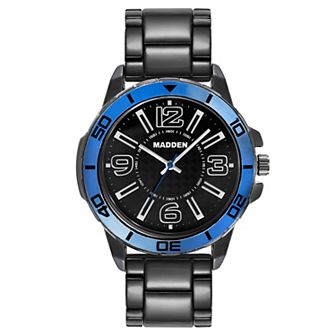 Madden Men's Analog Quartz Bracelet Watch & Blue Accented Dial