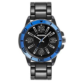 Madden Men's Analog Quartz Bracelet Watch & Blue Accented Dial