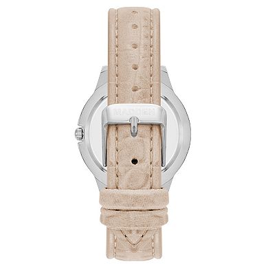 Madden Women's Faux Leather Strap Watch with Sandblast Dial