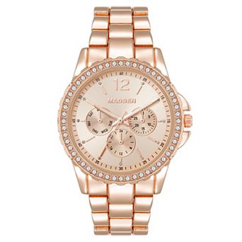 Madden Women's Crystal Accented Multi-Dial Bracelet Watch