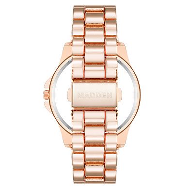 Madden Women's Crystal Accented Multi-Dial Bracelet Watch