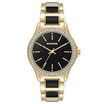 Madden Women's Two-Tone Bracelet Watch with Crystal Accents