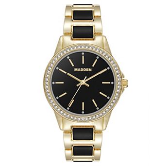Madden Women's Two-Tone Bracelet Watch with Crystal Accents