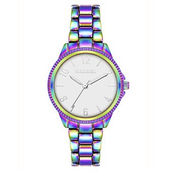 Madden Juniors Women's Iridescent Metal Bracelet Watch