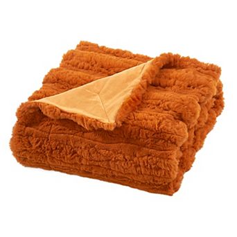 Home Soft Things Line Drawing Faux Fur Throw Blanket