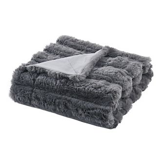 Home Soft Things Line Drawing Faux Fur Throw Blanket