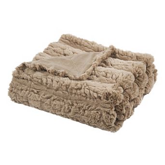 Home Soft Things Line Drawing Faux Fur Throw Blanket