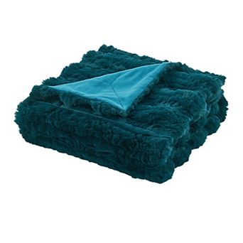 Home Soft Things Line Drawing Faux Fur Throw Blanket