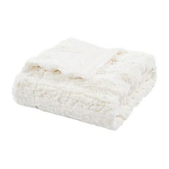 Home Soft Things Line Drawing Faux Fur Throw Blanket