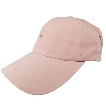Women's Embroidered Baseball Cap Large Bun Half Hollow Top Soft Cotton Trucker Hat
