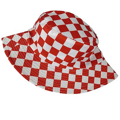 Women's Bucket Hats Reversible Checkered Pattern Fisherman Cap