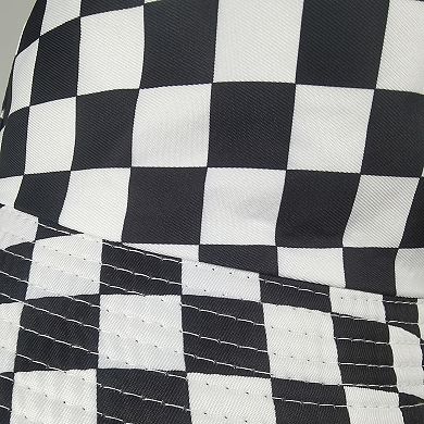 Women's Bucket Hats Reversible Checkered Pattern Fisherman Cap
