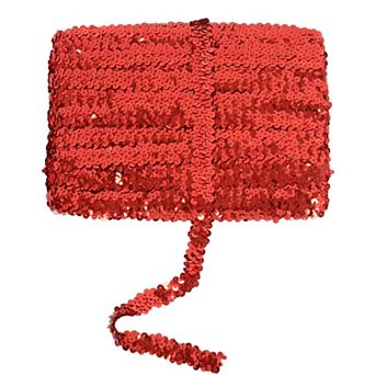 Elastic Sequin Trim, Flat Glitter Paillette Sequin Ribbon, Metallic Sequin Strips DIY Decorations