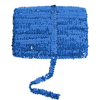 Elastic Sequin Trim, Flat Glitter Paillette Sequin Ribbon, Metallic Sequin Strips DIY Decorations