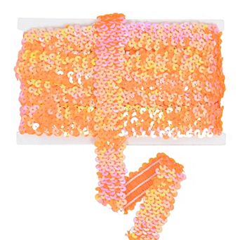 Elastic Flat Glitter Paillette Sequin Ribbon, Metallic Stretch Sequin Strips Sewing DIY Craft