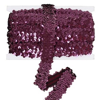 Elastic Flat Glitter Paillette Sequin Ribbon, Metallic Stretch Sequin Strips Sewing DIY Craft