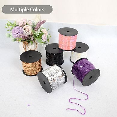 Flat Sequin Strips, String Metallic Sequin Strand, Paillette Metallic Trim Sewing String