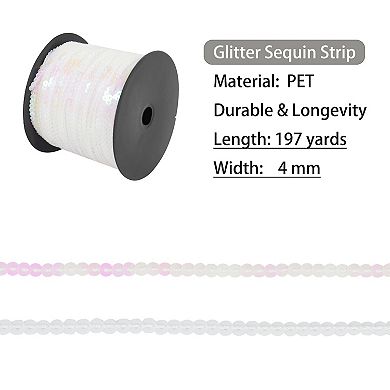 Flat Sequin Strips, String Metallic Sequin Strand, Paillette Metallic Trim Sewing String