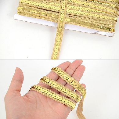 Sequin Trim, Flat Glitter Sequin Ribbon, Bling Fabric DIY Sewing Embellishment