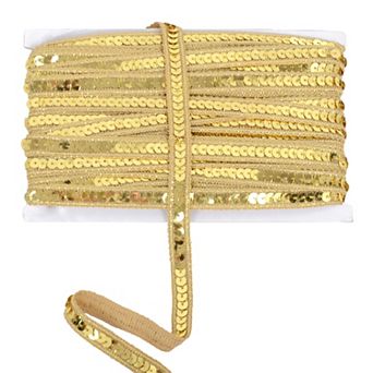 Sequin Trim, Flat Glitter Sequin Ribbon, Bling Fabric DIY Sewing Embellishment