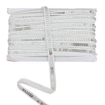 Sequin Trim, Flat Glitter Sequin Ribbon, Bling Fabric DIY Sewing Embellishment