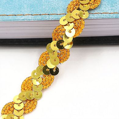 Sequin Braid Trim, Glitter Metallic Paillette Sequin Ribbon, DIY Sewing Embellishments