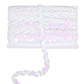 Sequin Braid Trim, Glitter Metallic Paillette Sequin Ribbon, DIY Sewing Embellishments