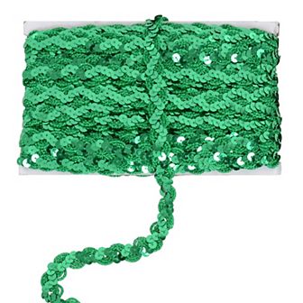 Sequin Braid Trim, Glitter Metallic Paillette Sequin Ribbon, DIY Sewing Embellishments
