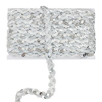 Sequin Braid Trim, Glitter Metallic Paillette Sequin Ribbon, DIY Sewing Embellishments